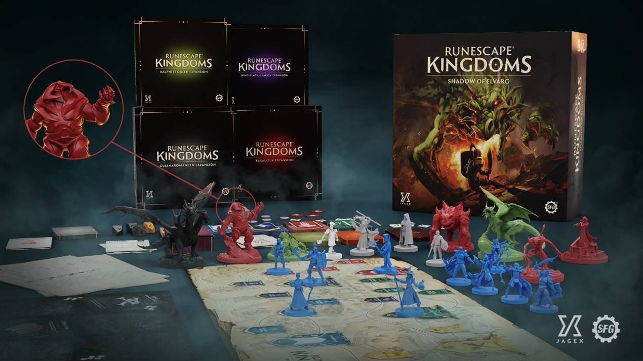 Jogo de tabuleiro RuneScape Kingdoms: Pacotes do Kickstarter