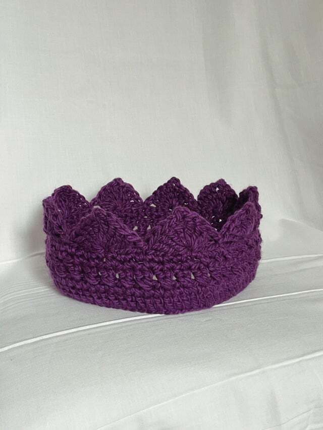 Crochet Purple Party Hat