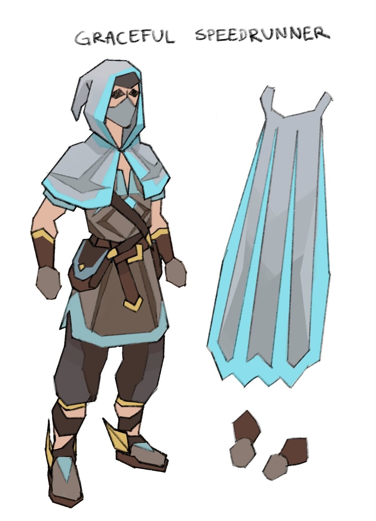 This really just makes me want the entire set of Graceful gear to receive  the model overhaul the new Quest Speedrunning set got. Anyone else feeling  that way as well? : r/2007scape