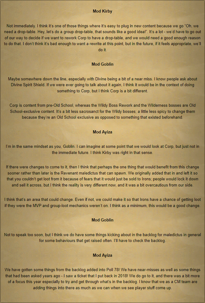 Old School RuneScape Plans Changes to Wilderness Boss Reworks After  Community Feedback