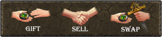 A picture showing players performing Gift Sell Trade with Old School RuneScape bonds.